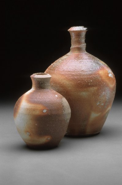 Woodfired Bottles. Shigaraki, Japan. 2001