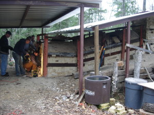 Shane's Anagama Kiln located near the Sam Houston National Forest outside of Cleveland, Texas